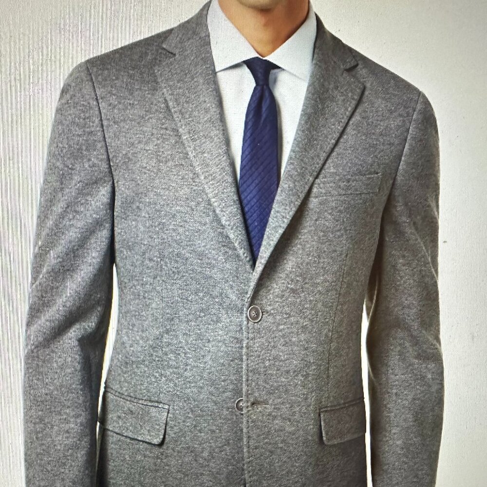 Calvin Klein Men's Slim-Fit Gray Knit Jacket